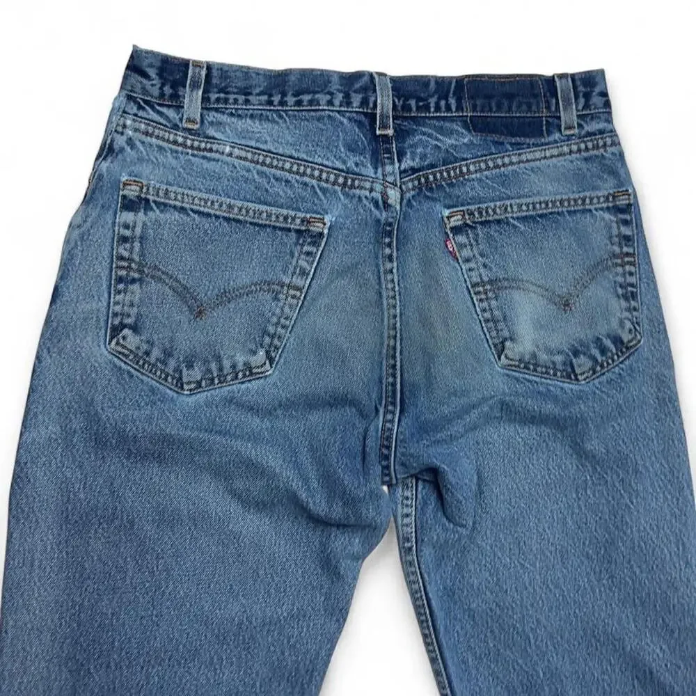 Levi’s Jeans 505 Red Tab Vintage 90s Faded Medium Wash Denim Pants 32”